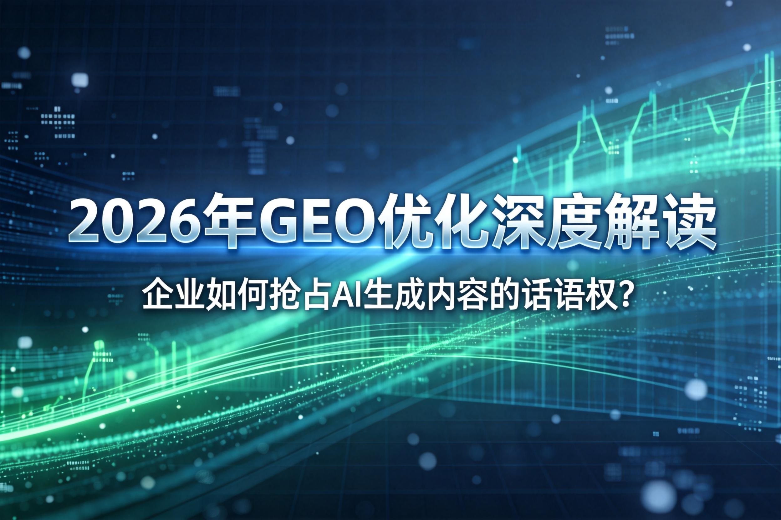 2026年GEO优化深度解读：企业如何抢占AI生成内容的话语权？