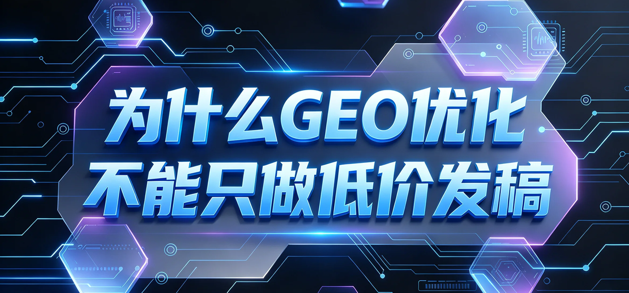 为什么GEO优化不能只做低价发稿